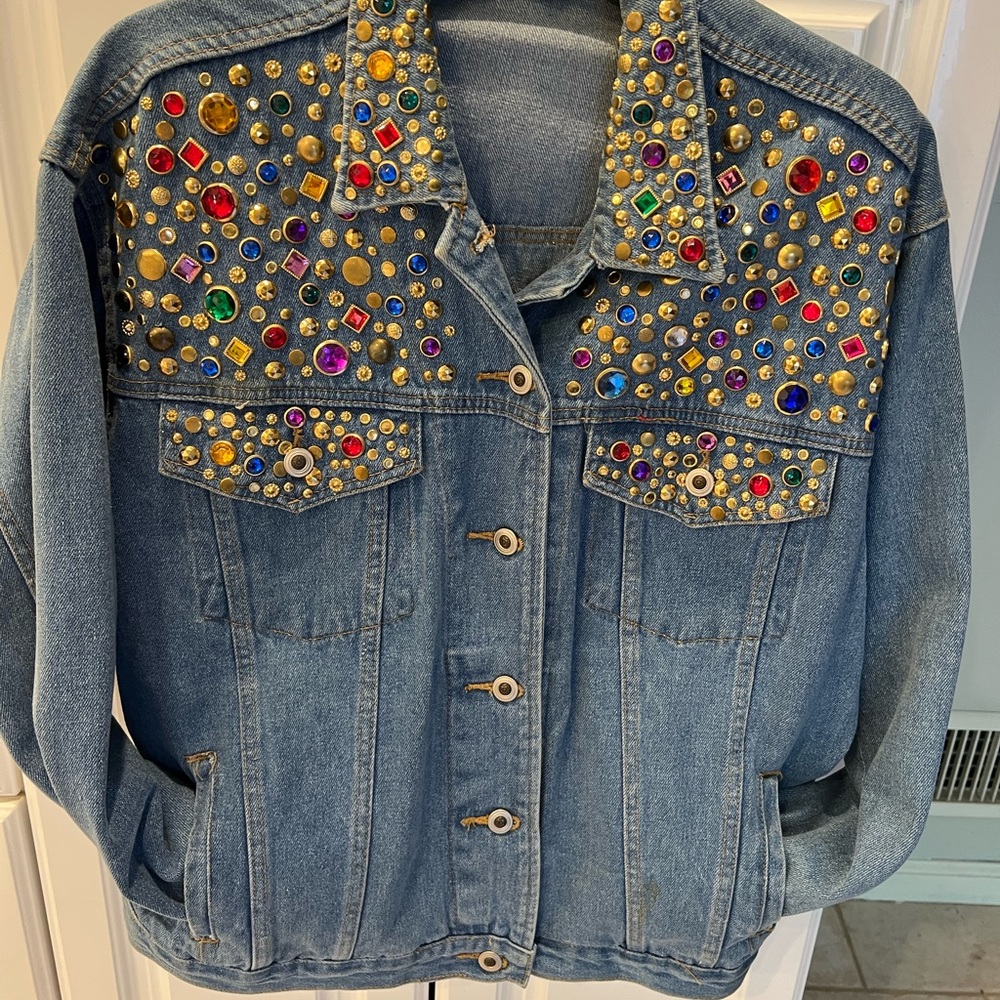 Jean jacket bedazzled